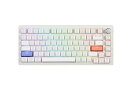 DrunkDeerA75ラピッドトリガーキーボードメカニカルTKLゲーミング磁気スイッチRGB有線USBコンパクト82キーノブ付きゴースト防止こぼれ防止ホワイト
