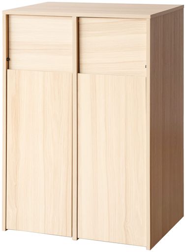 Rakuten - 宮武製作所 ダストボックス ヘリオス プッシュ式 キャスター付き 木目調 45Lx2対応 幅60.5x奥43x高さ90cm DB-F2100 NT ナチュラル