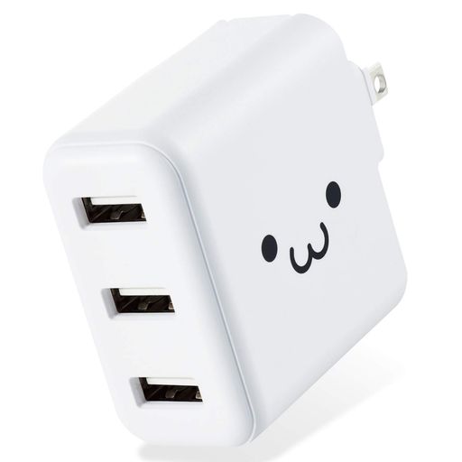 エレコム(ELECOM)USBコンセント充電器合計18WUSB-Ax3【iPhone(iPhone13シリーズ対応)/Android/タブレット対応】ホワイトフェイスMPA-ACU12WF
