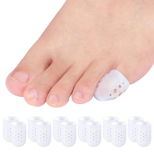 シリコン足指サポーター指サック水疱用足のトウモロコシ、ハンマーつま先足指袖通気性足指保護キャップ..