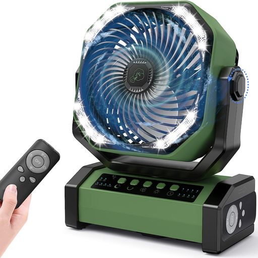 【自動首振り&20000mAh】扇風機キャンプアウトドア充電式ファン充電式扇風機コードレスリモコン付き切タイマーポータブル小型屋外サーキュレーター二重反転ファン風力4段階LEDライト吊…