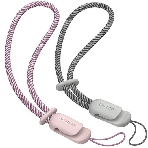 [SURPHY]ハンドストラップ2本セット長さ調整可能携帯電話/カメラ/USBメモリ/鍵マスコット/キーなどにも適応携帯ストラップスマホひも(..
