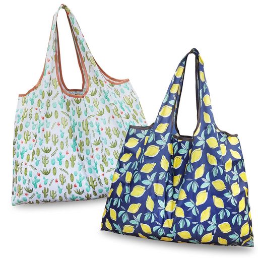 [GOKEI]エコバッグ【2個入り50x67cm大容量】折りたたみ買い物バッグコンビニバッグ防水素材収納水や汚れにも強い軽量コンパクト
