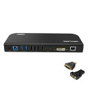 WAVLINKUSB3.0多機能ドッキングステーション最2K2048x1152DVI/HDMI2xUSB3.0ポート4xUSB2.0ポート5Gbpsの超高速データ転送速度USB3.0高速ハブ/コンパクト/軽量(2)