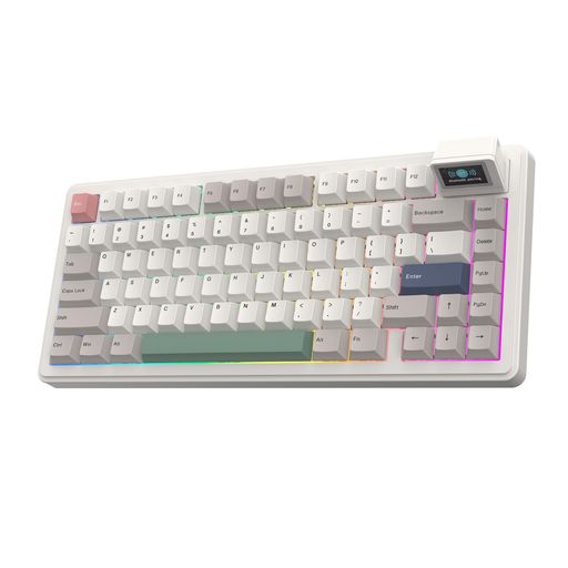 EPOMAKER RT82 ワイヤレスゲーミングキーボード 液晶付き VIAカスタム 75% テンキ...