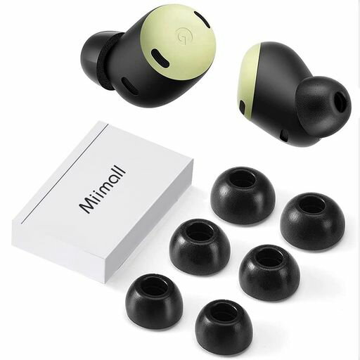 乐天商城 - 【6枚セット】Miimall Google Pixel Buds Pro イヤーピース グーグル Pixel Buds Pro イヤーピース メモリーフォーム スポンジ フィット感 柔軟性 ソフト 遮音性 脱落防止 Google Pixel Buds