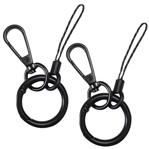 Ouminoリングストラップスマホフィンガーストラップ(2枚入り)携帯ストラップ合金スマートフォン携帯指リングおしゃれスマホホルダー落下防止プレゼント(黒+磨り...