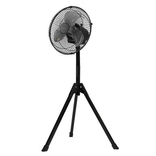 工業用扇風機25cmアルミ羽根簡単持ち運び三脚折畳み型旋回首振り送風ラウンドムーブ風量3段階プロイルFTA252ブラック
