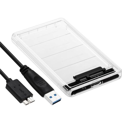 透明な2.5インチHDDケースUSB3.0HDD/SSD外付け高速データ転送工具不要簡単着脱Windows/Mac/Linux等適用