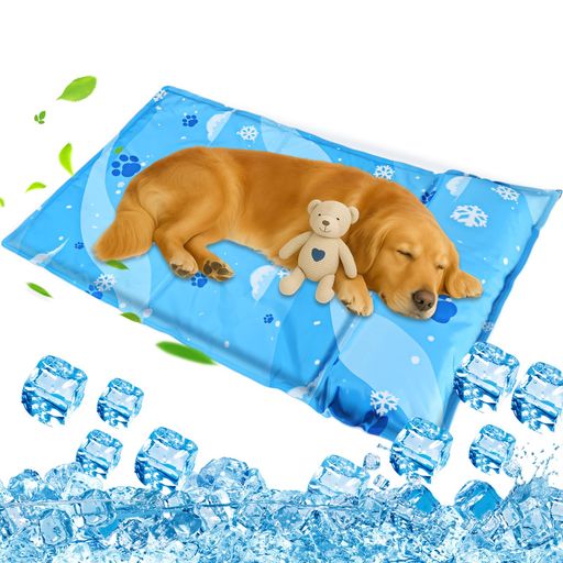 Sazuik ペット ひんやりマット 犬 猫 冷却マット 60*105cm ペット用 クールマット 涼しい 熱中症 熱さ対策 接触冷感 防水 耐噛み 枕付き 冷感シート 洗える 無害ジュル 猫 中型 大型犬 ウサギ …
