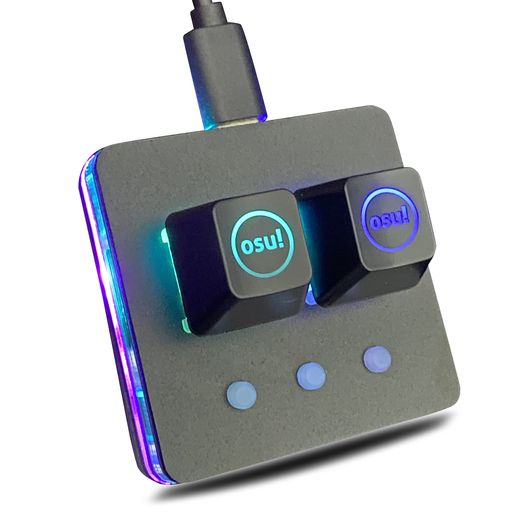 ミニ2キーOSU! キーパッドホットスワップメカニカルゲーミングキーボードマクロプログラマブルポータブルワイヤード片手キーボード、RGB LEDバックライトとUSB-Cインターフェース(チェリーレッドスイッチ)付き。 ミニ2キーOSU! キーパッドホットスワップメカニカルゲーミングキーボードマクロプログラマブルポータブルワイヤード片手キーボード、RGB LEDバックライトとUSB-Cインターフェース(チェリーレッドスイッチ)付き。