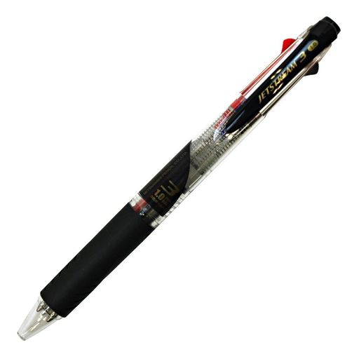 型番:SXE3400101P.T/パッケージ入り ノック式/油性ボールペン ボール径:1.0mm インク色:黒、赤、青 重量:11.5g サイズ:軸径 直径12.2x厚さ15.9x全長143.7mm 重量:11.5g