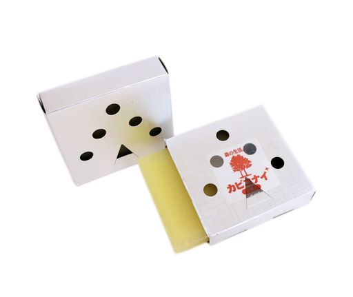 サイズ:8X8X2cm(1個) 本体重量:80g(1個) 素材・材質:フィトンα オレンジ油 IPソルベント ステアリン酸ソーダー ヒバ油 ユーカリ油 マスタードオイル ワサビ油 生産国:日本 商品内容:本体2個 使用期限:3~4ヵ月 有効範囲:1坪