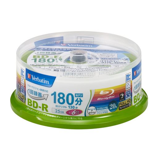 ‎С٥(VERBATIM) VERBATIM С٥ 1Ͽ ֥롼쥤ǥ BD-R 25GB 20 ۥ磻ȥץ󥿥֥ 1 1-6® VBR130RP20SV1