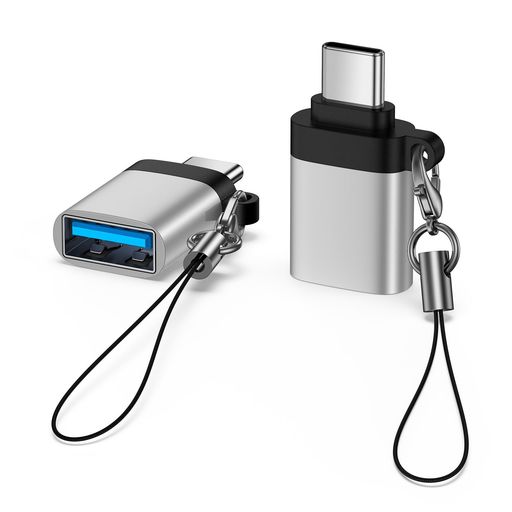 ANNIBER USB-C to USB-A 変換アダプター タイプc 変換アダプタ 2個セット usb a to c 急速充電/データ転送 超小型 紛失防止 type-cアダプタ【OTG対応・逆充電可能】usb-c変換コネクタ