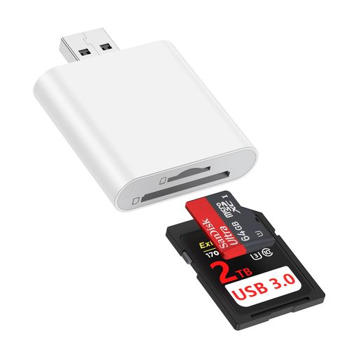 【超高速データ転送】USB3.0インターフェースを備え、USB2.0(480 Mbps)よりも10倍速くて5Gbpsまでの超高速データ転送をサポートし、数秒で高画質の映画や写真やファイルを伝達できる。USB3.0準拠ですが、USB2.0/USB1.1にも対応しています。 【単体読み書き対応・利便性向上】マイクロSDカードリーダーはmicroSD、SDXC、SDHC、MMC、RS-MMC、microSDXC、microSDHCなど、最大2TBのメモリーカードを読み書き可能。 【高性能チップ】高処理能力チップを内蔵し、高速かつ安定した双方向データ転送を実現。大容量動画や大量写真の転送負荷に強く、長時間連続使用でも速度低下や転送エラーを抑え、カメラマンの作業効率を高めます。 【双方向データ転送】SDカードリーダーは双方向転送に対応し、メモリーカードから PC への画像・動画読み出しはもちろん、PC からカードへのデータ書き込みもスムーズに実行可能。写真の取り込みだけでなく、編集後のデータをカードに戻す作業も時間短縮でき、撮影現場の作業効率を大幅アップします。
