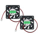 ANVISION 2個パック 60MM X 15MM DC 12V ブラシレス冷却ファン デュアルボールベアリング(2)
