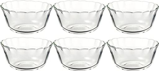 iwaki(イワキ) 耐熱ガラス カスタードカップ 180ml x6個セット BC463