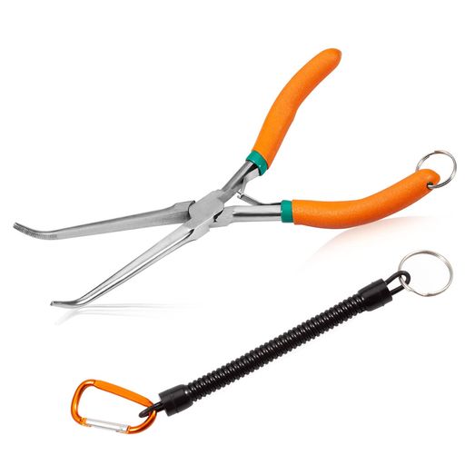 曲げ 【用途】絶妙な先端の曲がりなので、魚に飲み込まれた針も簡単に外す事が出来ました。また刺されると危ない魚や海毛虫から、安全に針を外すのも大変便利です。 【ロングリーチ】狭いところに入っていくので便利です。また刺されると危ない魚や海毛虫から、安全に針を外すのも大変便利です。 【曲げハンドル】繊細な作業がしやすく、長時間でも手が疲れにくいです。本体は高炭素鋼を使用し、表面にニッケル-鉄合金めっきすることで、更に錆びにくいです。 【寸法】185x55x12mm/7.3x2.2x0.5。 【ご注意】先端部分は錆防止の為、油がついていますが不良品ではありません。ご使用の前に必ずふき取って下さい。