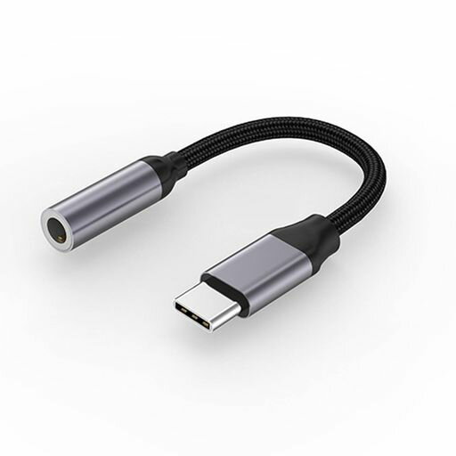 [LUYING] USB-C & 3.5 mm オーディオアダプタ 16bit/48KHz対応 TRRS/4極 ナイロン...