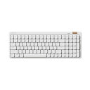 FLOWLITE100キーロープロファイルメカニカルキーボード、75%スワップ可能な充電式ワイヤレスキーボード2.4G無線接続、BLUETOOTH接続、WINDOWS、MACの有線接続/スペクターリニアキースイッチ(オフホワイト)英语配列技適認証取得