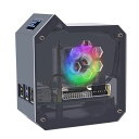 GEEEKPI RASPBERRY PI 5用ミニタワーキット、ICE TOWER COOLERアクティブクーラー付きRASPBERRY PI 5ケース、0.96インチOLEDモジュール、RGBファン、RASPBERRY PI 5用GPIO(2)