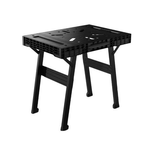 EazyRack 万能作業台 耐荷重500kg 作業テーブル ワークテーブル 折りたたみ ワークベンチ ソーホース 多機能 デスク 取っ手付き ブラック 85X61X78.7cm 業務用 調理台 工場 BBQ コンパクト収納 BBQ …