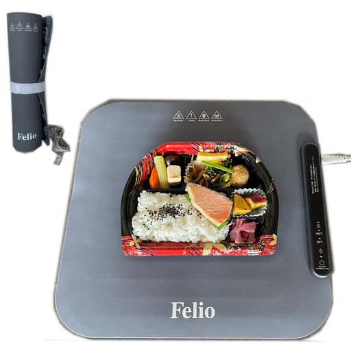 富士商 Felio 料理が冷めない 保温プレート フードウォーマー あったかプレート 卓Felio上 電気 80/100°C 電気保温トレイ ホットプレート 鍋 皿 スクエア BW401
