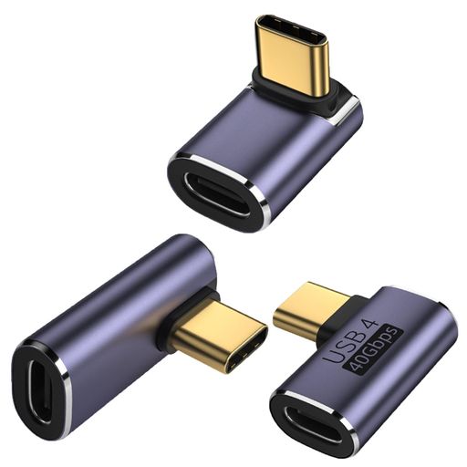 【40Gbps高速伝送と100W高速充電】USBC変換アダプターUSB4規格に互換性があり、後方互換性があり、40Gbpsまでのデータ伝送をサポートし、100W(20V/5A)充電と8K@60Hzビデオパススルー。ファイルの転送、ビデオとオーディオのダウンロード、デバイスの電源補充を数秒で高速化できます。(実際の速度はケーブルの影響を受ける) 【材質】ハウジングは亜鉛合金材質を採用し、摩耗に強いだけでなく、熱にも強く、安心にusb-c機器を充電することができます 【便利で実用的】標準のUSBアダプターは、40Gbpsに完全対応したUSBCアダプターで、L型オス-メスアダプターです。L型のデザインを採用することで、狭いコーナーでの挿入の不便さを解消します。直角のデザイン、ケーブルの抜き差しが便利だケーブルの折り曲げ及び断線を有効的に防止できされます 【幅広い互換性】:USB-Cのスマートフォン、PC、MacBook、タブレットパソコン、モバイルモニターなど様々な機器に対応しております。 【軽くてコンパクト】重さは7g程度で、ポケットや財布、リュックなどに入れて持ち運ぶことができます。