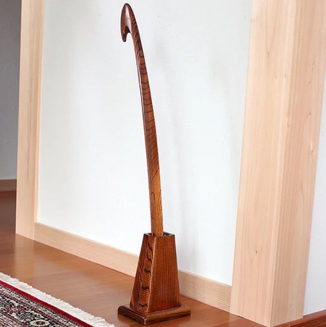 欅(けやき)　靴べらスタンドセット　木製・日本製　シューホーン　靴ベラ　おしゃれ　玄関