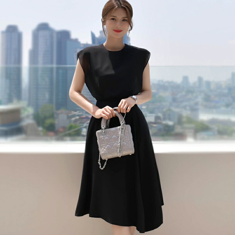 ワンピース レディース ロングワンピース 夏ノースリーブ 大人可愛い カジュアル 重ね着 長袖 顔合わせ 着痩せ 夏服 気質 腰を収める 通勤 膝丈 パーティー...