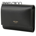 ジミーチュウ 財布（レディース） ジミーチュウ JIMMY CHOO MARINDA TAZ BLACK LIGHT GOLD マリンダ 三つ折り財布 ミニ財布 ブラック レディース MARINDA TRI-FOLD WALLET