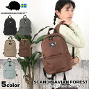 SCANDINAVIAN FOREST リュック レディース シェル型デイパック 3ポケリュック リュックサック バックパック かわいい オシャレ 小振り KESF242