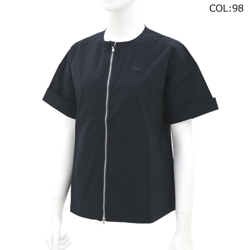 ヒールクリーク Heal Creek 002-41212 レディース 半袖ベスト ストレッチ クルーネック UVカット ゴルフウェア スポーツウェア 秋冬