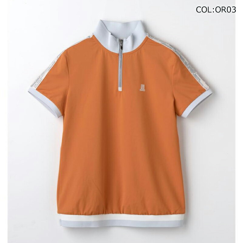 【ネコポス配送可能】ランバン LANVIN VG5SHS44L レデース 吸汗 UVカット ストレッチ ジップアップ 半袖シャツ ゴルフウェア スポーツウェア 春夏