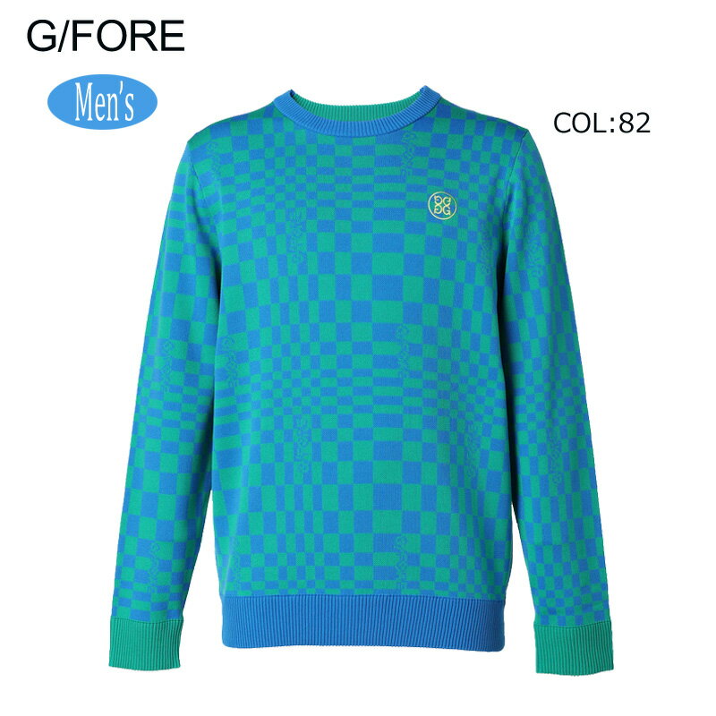 G/FORE (GFORE) ジーフォア 073213701 メンズ 薄手 長袖セーター レーシングチェック ゴルフウェア ス..