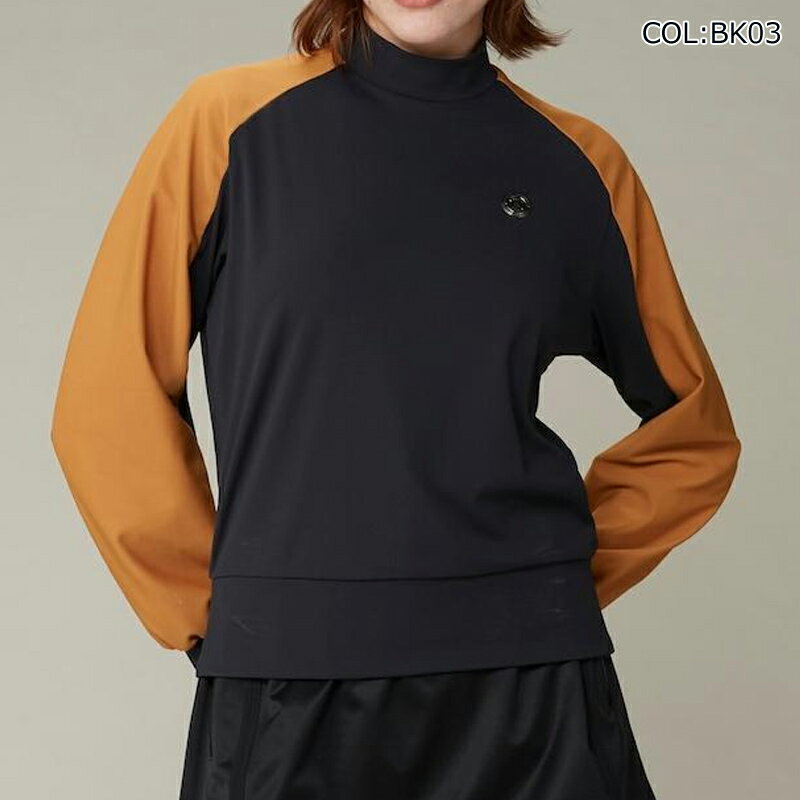 ランバン LANVIN VG4FLS30L レディース 切り替えデザイン モックネック 長袖シャツ ゴルフウェア スポーツウェア 春秋冬