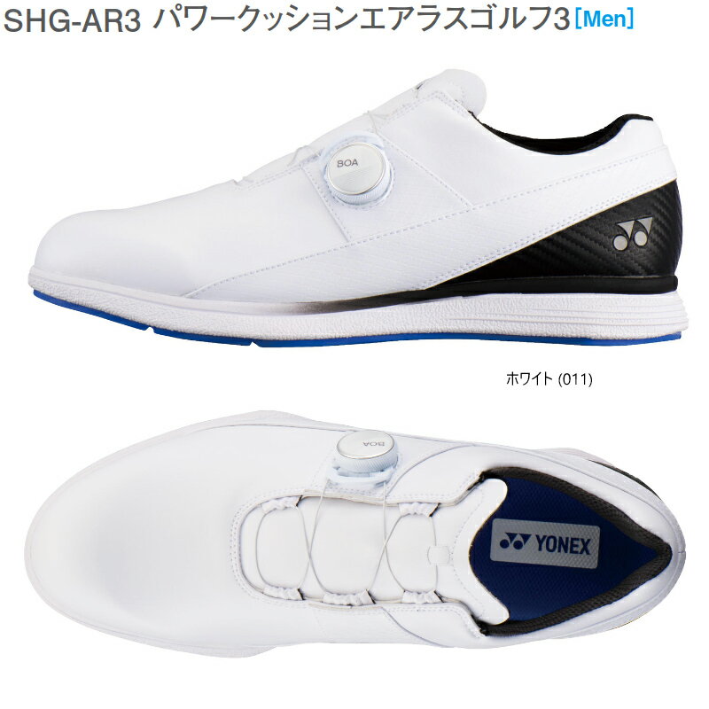 ヨネックス(YONEX) 21 パワークッション エアラス ゴルフ 3 (AERUS GOLF 3) ボア スパイクレス ゴルフシューズ SHG-AR3 (Mens)