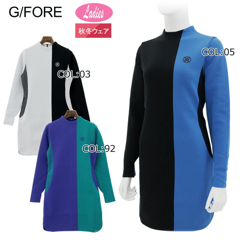 G/FORE (GFORE) ジーフォア 073215755 レディース ワンピース バイカラー ゴルフウェア スポーツウェア..