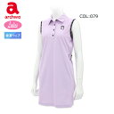 2025春夏モデル アルチビオ archivio A451503 レディース UV速乾 ポロノースリーブ ワンピース ゴルフウェア スポーツウェア 春夏