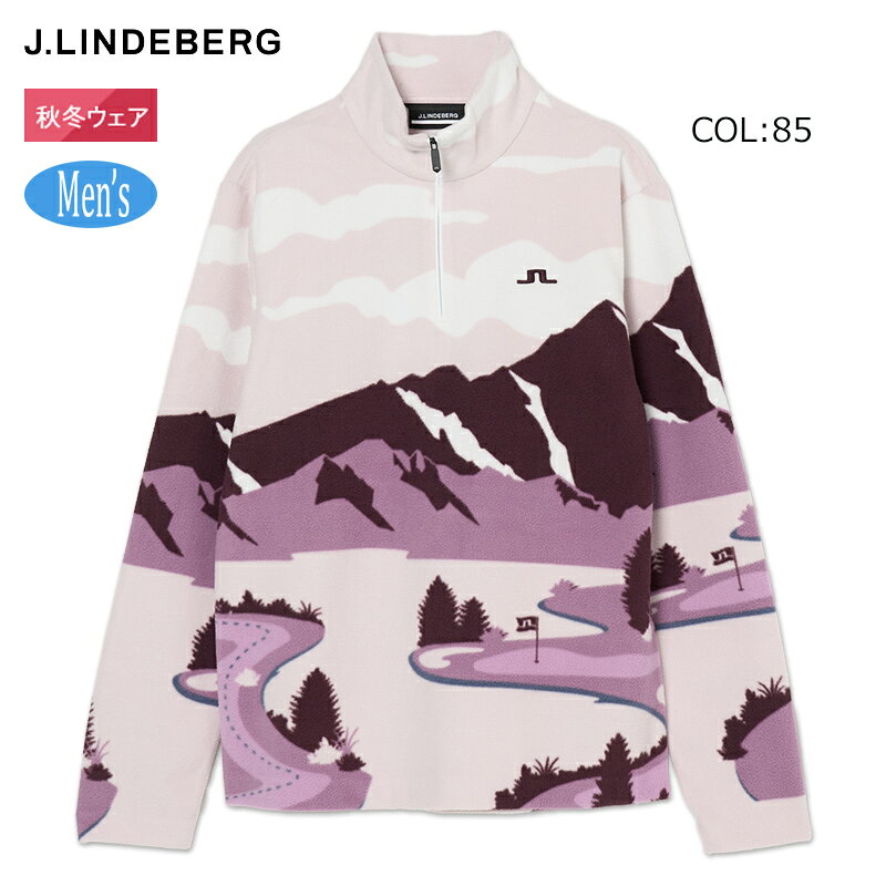 ジェイリンドバーグ J.LINDEBERG 071-34917 メンズ ハーフジップ フリース シャツ ゴルフウェア 秋冬春