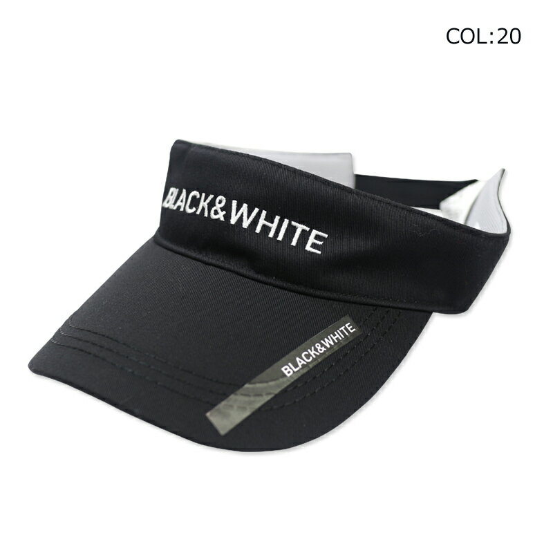 ブラック＆ホワイト Black&White BUF8712W バイザー サンバイザー ユニセックス 帽子 UVケア