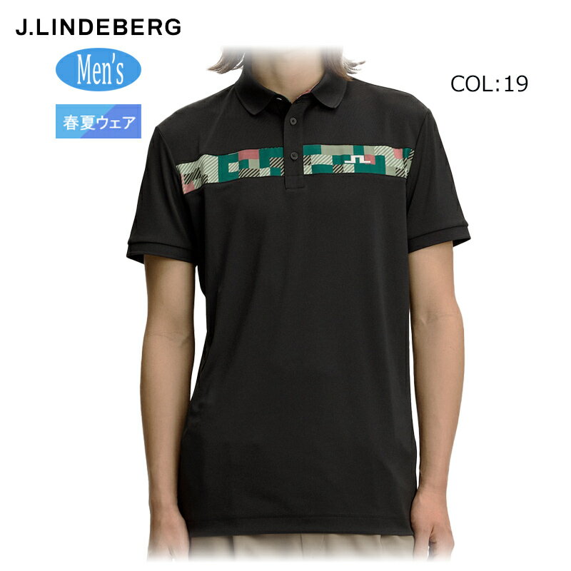 J Lindberg - 2026年春夏モデル 【ネコポス配送可能】ジェイリンドバーグ J.LINDEBERG 071-25352 メンズ ポロシャツ 半袖 ゴルフウェア スポーツウェア 春夏秋