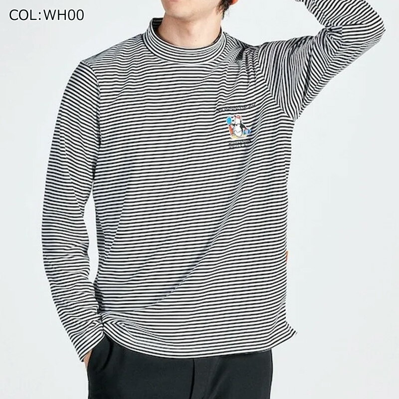 マンシングウェア Munsingwear MG4FLS52M メンズ モックネック 長袖シャツ 蓄熱保温 吸汗 ストレッチ ゴルフウェア スポーツウェア 秋冬