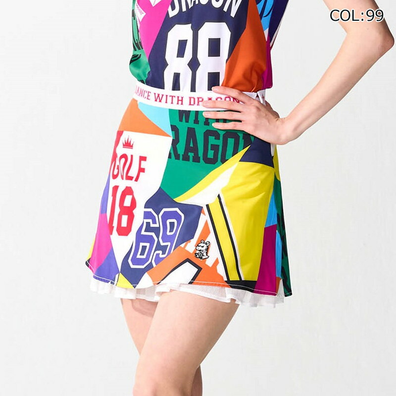 ダンスウィズドラゴン Dance With Dragon D2-475315 レディース スカート ストレッチ 撥水 ゴルフウェア スポーツウェア 春夏
