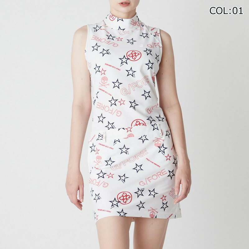 G/FORE (GFORE) ジーフォア 073212551 レディース ノースリーブ ワンピース インナー付 ゴルフウェア スポーツウェア 春夏