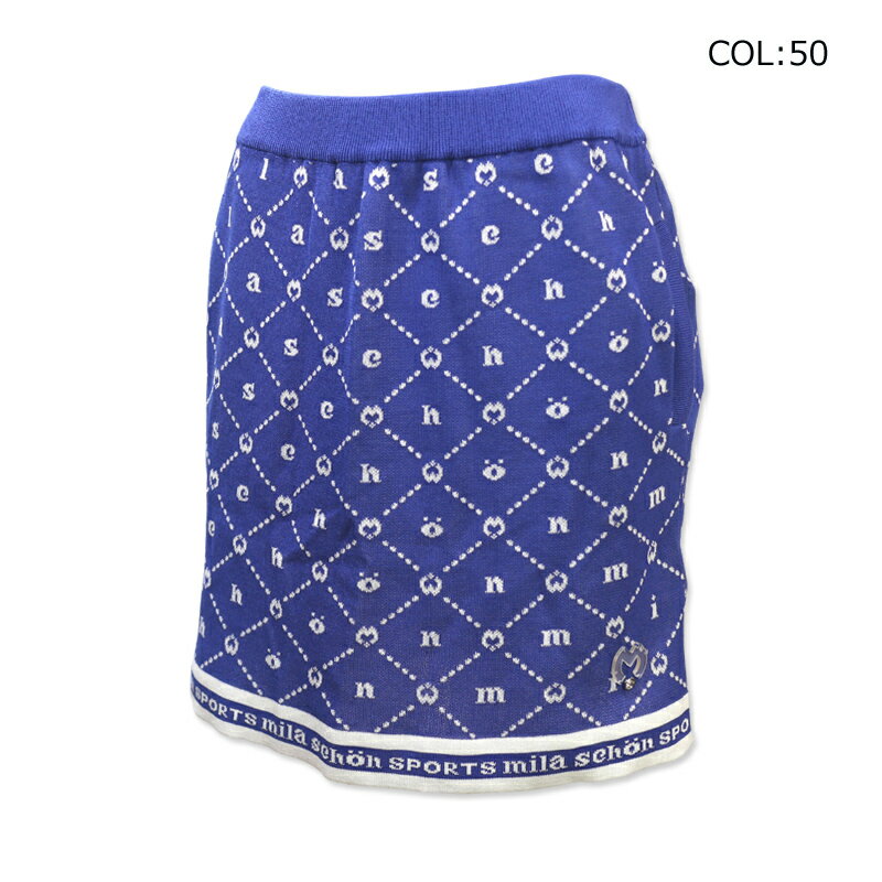 ミラショーン mila schon 34840-204 レディース スカート ニットスカート インナーパンツ付き ウエストゴム ゴルフウェア スポーツウェア 秋冬春