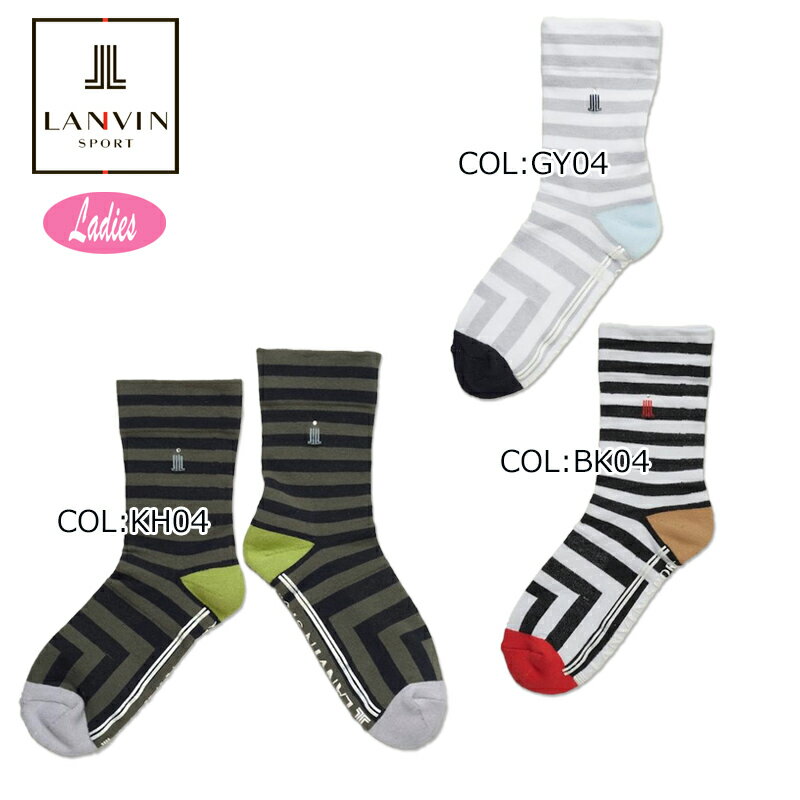 Untitled Sport - 【ネコポス配送可能】 ランバン スポール LANVIN SPORT VG5SSO22L レディース ソックス クルーソックス ゴルフウェア