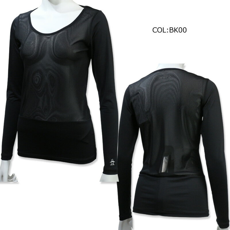 マンシングウェア Munsingwear MGWXJM02 レディース 長袖シャツ アンダーシャツ メッシュ 一部遮熱UV 春夏秋 ゴルフウェア スポーツウェア