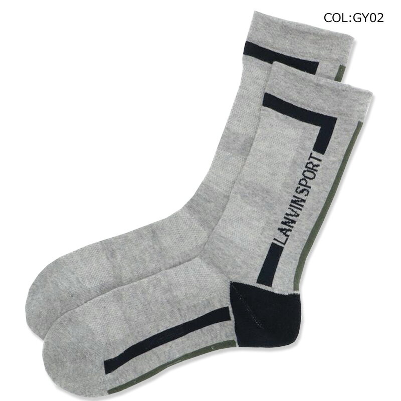 【ネコポス配送可能】 ランバン スポール LANVIN SPORT VG5SSO25M メンズ ソックス ロゴ ゴルフウェア 春夏秋冬